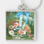 Ostern-Blumen-Gewohnheit Keychain Schlüsselband