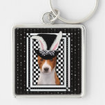 Ostern - etwas Häschen-Lieben Sie - Basenji Schlüsselbänder