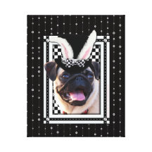 Ostern - etwas Häschen-Lieben Sie - Mops Galerie Faltleinwand