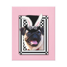 Ostern - etwas Häschen-Lieben Sie - Mops Leinwanddrucke