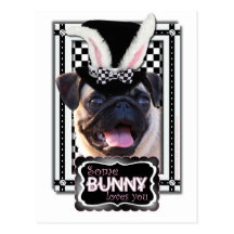 Ostern - etwas Häschen-Lieben Sie - Mops Postkarten
