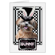 Ostern - etwas Häschen-Lieben Sie - ShihPoo Grußkarten