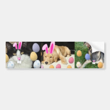 Ostern-golden retriever-Welpe Auto Aufkleber