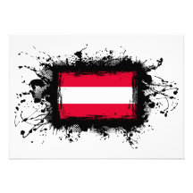 Österreich-Flagge Personalisierte Einladungskarten