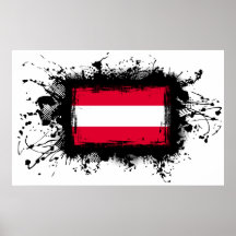 Österreich-Flagge Posterdrucke