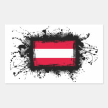 Österreich-Flagge Rechrteckaufkleber