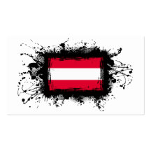 Österreich-Flagge Visitenkarten Vorlage