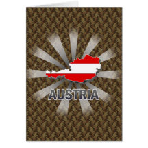Österreich-Flaggen-Karte 2,0