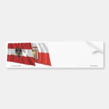 Österreich u. Oberoesterreich wellenartig bewegend Auto Sticker