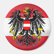 Österreichische Flagge u. Wappen Magnete