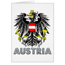Österreichisches Emblem Grußkarten