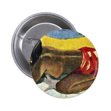 Otahi Allein durch Gauguin Paul (beste Qualität) Anstecknadelbutton