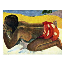 Otahi Allein durch Gauguin Paul (beste Qualität) Postkarten