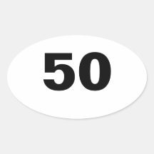 Oval 50 Meilen-Aufkleber
