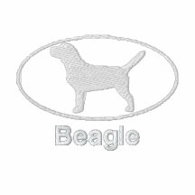 Ovaler Beagle gesticktes Hemd (dunkel) Besticktes Polohemd