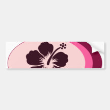 Ovaler Form-Hibiskusentwurf Auto Aufkleber