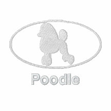 Ovaler Pudel gesticktes Hemd (dunkel) Besticktes Polohemd