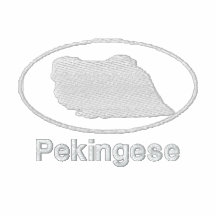 Ovales Pekingese gesticktes Hemd