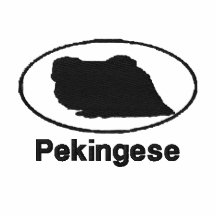 Ovales Pekingese gesticktes Hemd
