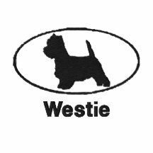 Ovales Westie gesticktes Hemd Polo Hemd