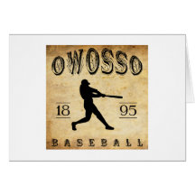 Owosso Michigan Baseball 1895 Grußkarte