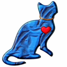 Ozean-Blau-Miezekatze Photofiguren