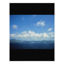 Ozean-Insel-Paradies-Mosaik-Fliesen-Blick Individuelle Ankündigskarten