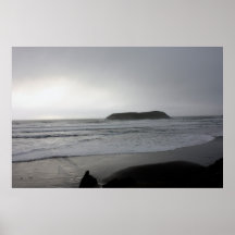 Ozean-Regen-Fall Posterdrucke