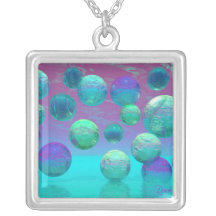 Ozean-Träume - Aqua und violette Ozean-Fantasie Schmuck