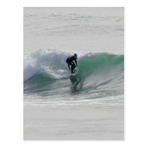 Ozean-Wellen, die Surfer surfen Postkarten