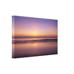 Ozeanstrandsonnenaufgang-Farbfoto-Leinwanddruck