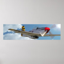 "P-51D Mustang " Plakate