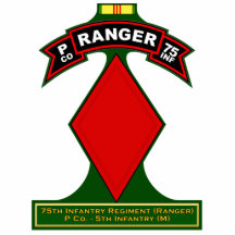 P Co, 75. Infanterie-Regiment - Förster, Vietnam Acryl Ausschnitt