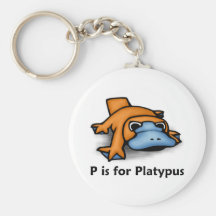 P ist für Platypus Schlüsselbänder