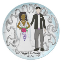 Paare, die Gedächtnis 4 wedding sind Teller