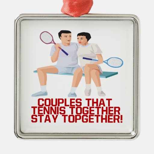 Paare dieses Tennis zusammen Weihnachtsbaum Ornamente