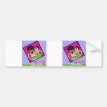 Paare in der Liebe mit violettem Hintergrund Autosticker