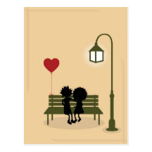 Paare in der Liebe Postkarte