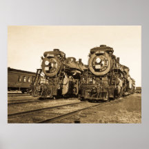 "Paart" kanadische nationale Eisenbahn-Lokomotiven Posterdrucke