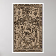 Pacals Sarkophag - altes Mayaraumschiff Poster