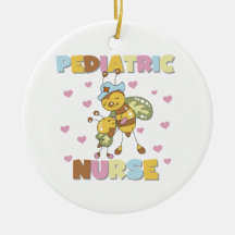 Pädiatrische Krankenschwester-T-Shirts und Geschen Weihnachtsbaum Ornamente