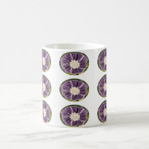 Painted Purple Morning Glory Coffee Mugs