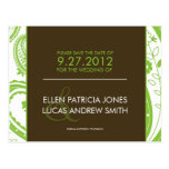 Paisley-Grenze - Save the Date Postkarten
