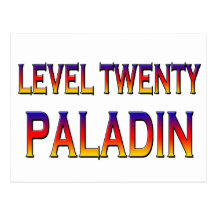 Paladin des Niveaus zwanzig Postkarten