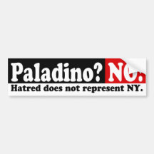 Paladino? Nein! NY Autoaufkleber