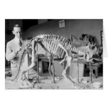 Paläontologie-Wissenschaftler-Baby-Dinosaurier Vin Karte