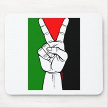 PALÄSTINA-FLAGGEN-FRIEDENSzeichen Mousepad
