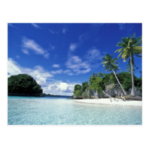 Palau, Felsen-Inseln, Flitterwochen-Insel, Welt Postkarte