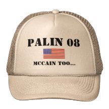 PALIN 08, McCAIN auch… Netzmütze