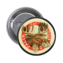 Palin DIVA Elch-Knopf Anstecknadelbuttons
